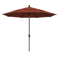 11' Fiberglass Market Umbrella with Double Wind Vent Terracota Bronze Olefin M911