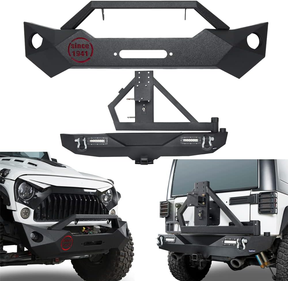 Front and Rear Bumper Combo for Jeep JK Wrangler Y547
