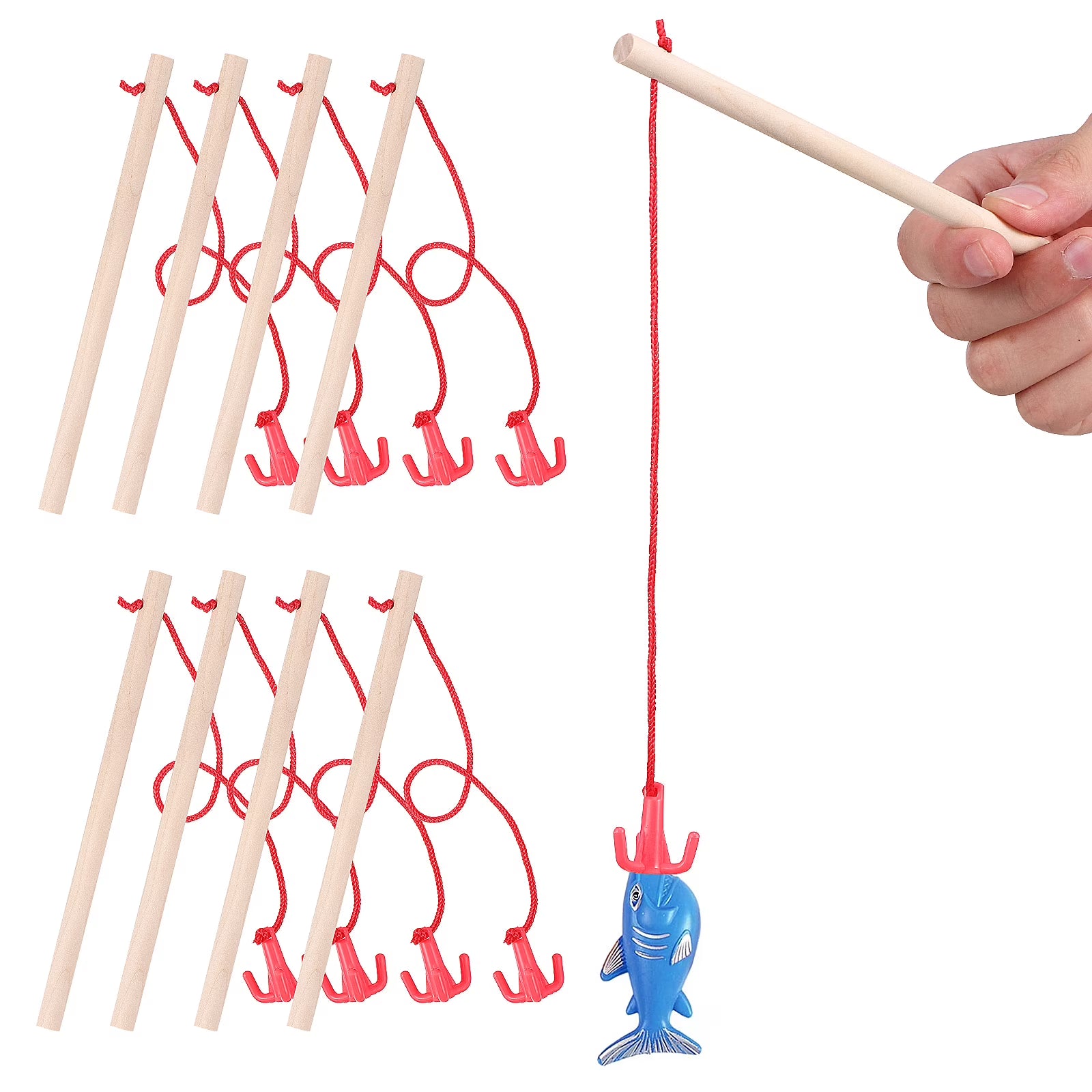 Magnetic Fishing Toys Wood Magnetism Rods T431125