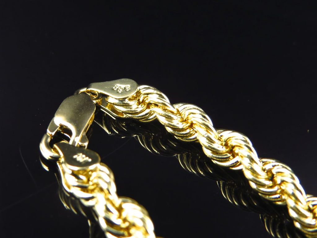 10K Yellow Gold Hollow Rope Chain 4.5MM P3342