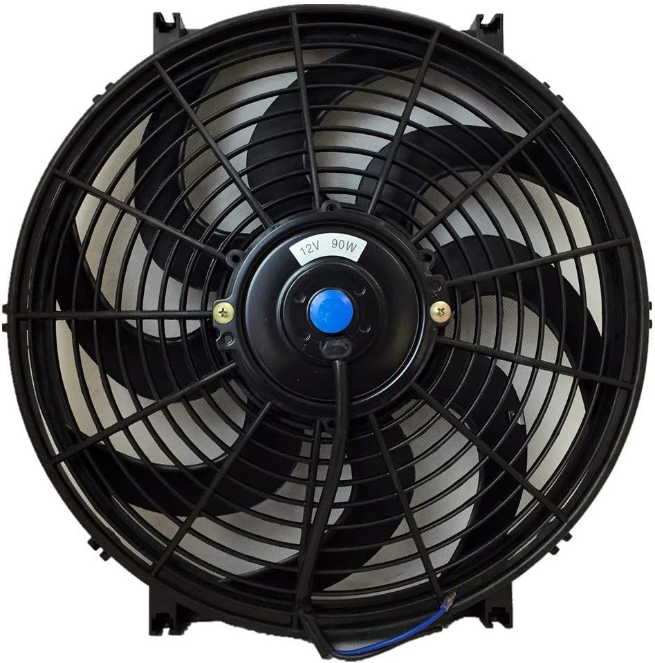 12V Slim Electric Cooling Radiator Fan with Fan Mounting Kit 10" 2-Pack I28177