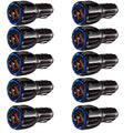 10-Pack Dual USB Car Charger QC3.0 Fast Charging, Black R6249