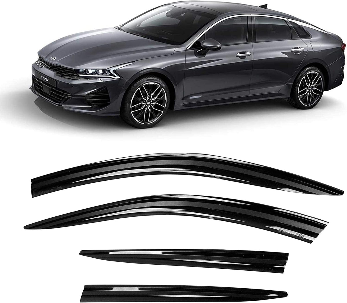 Set of 4 Acrylic Side Window Wind Deflector V4637
