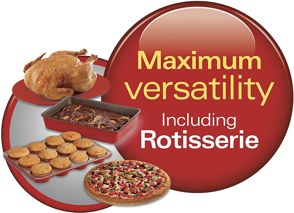 Convection Countertop Toaster Oven with Rotisserie, Extra-Large, Black and Stainless S79247