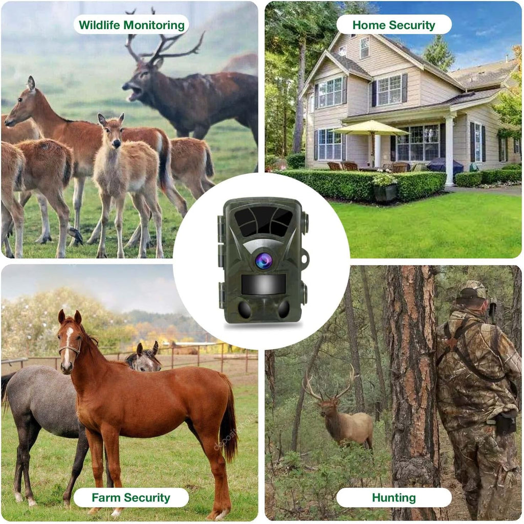 2.4" LCD 32MP 4K IP66 Waterproof Deer Camera, Pack of 2 O941
