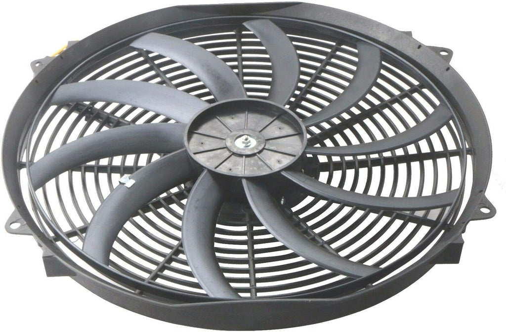 12V Slim Electric Cooling Radiator Fan with Fan Mounting Kit 10" 2-Pack I28177