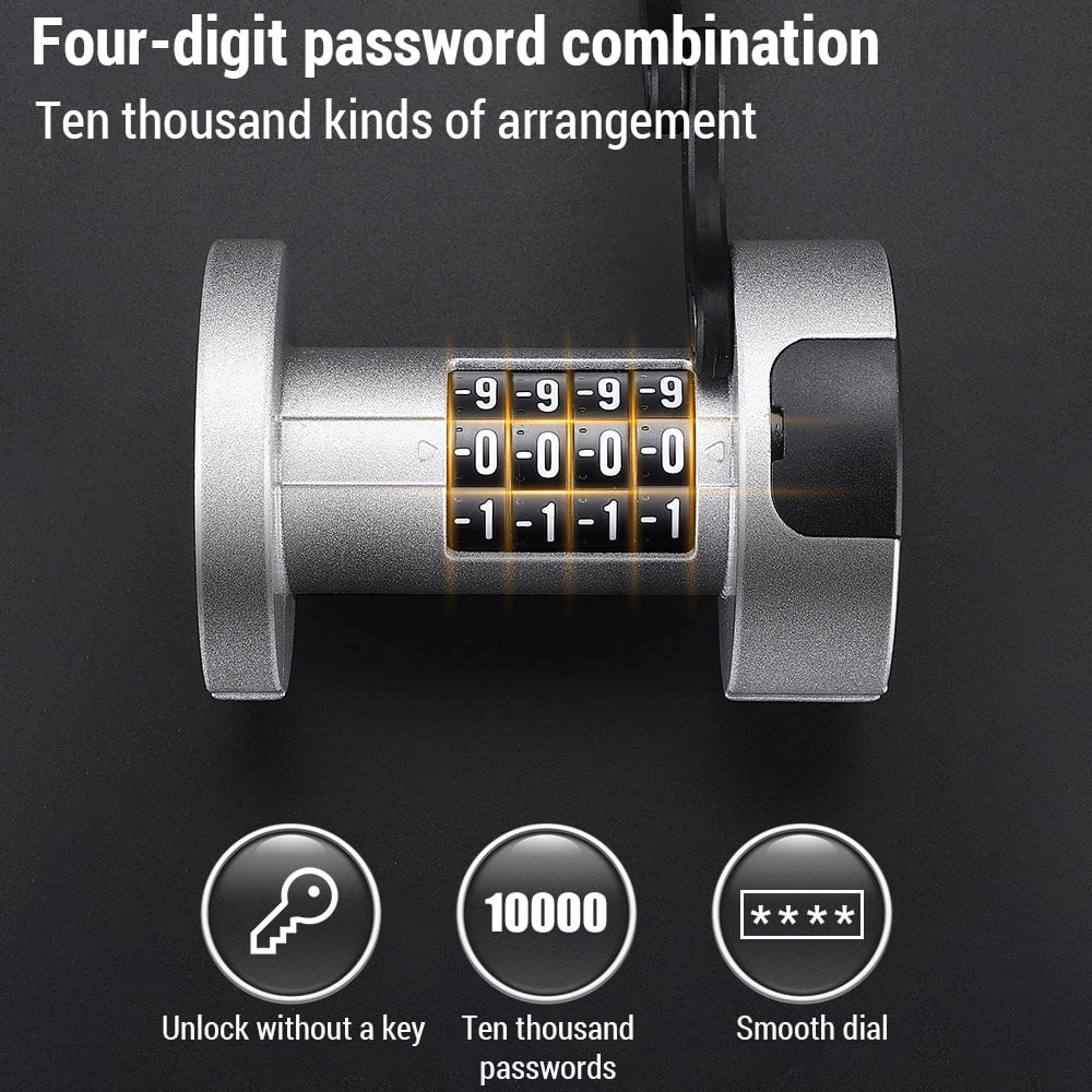 Zinc Alloy Bike Password Lock with Mount Bracket A37025