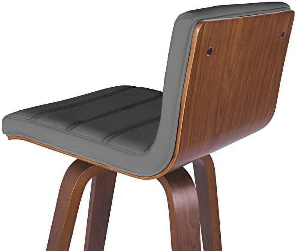 Black PU Leather Swivel Counter Height Stool with Back B3467