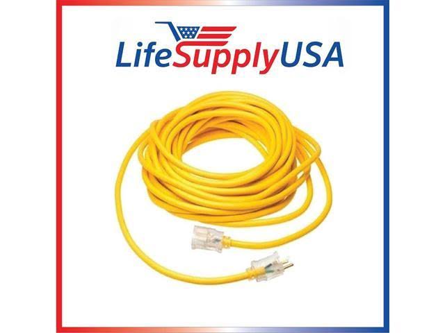 Heavy-Duty Extension Cord, 200 ft, Yellow S647671