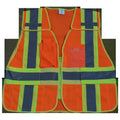 Class 2 Orange Mesh Safety Vest with 5 Pockets Y983