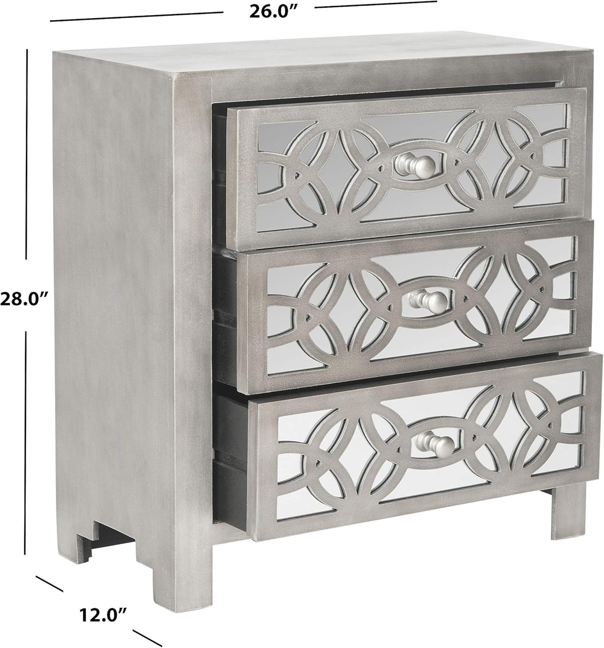 Grey 3 Drawer Chest S42778