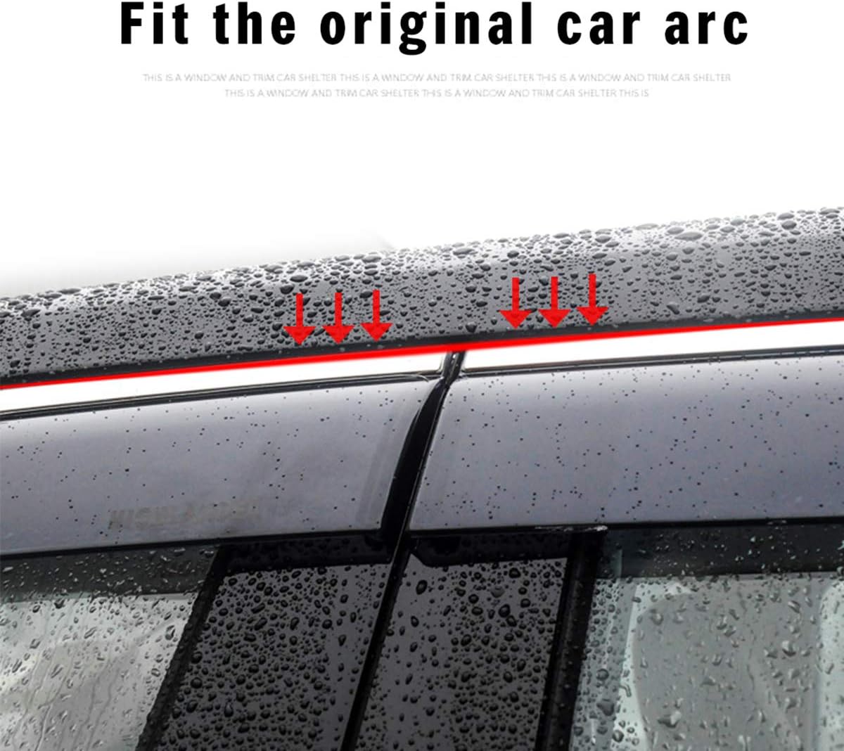 Smoke Side Window Deflectors for Audi A3 Sedan U887
