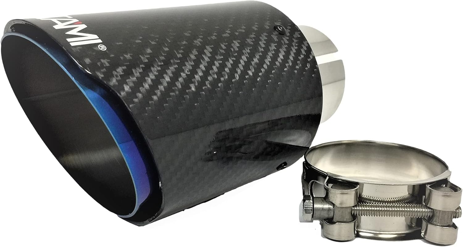 Carbon Fiber Exhaust Muffler Tip Clamp-on 2.25 to 3.5 inch Purple B97832