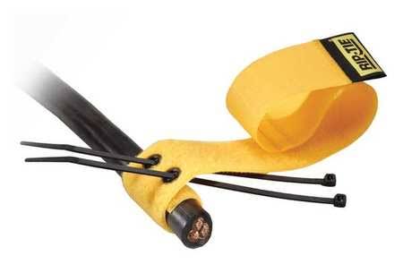 Hook-and-Loop Cable Tie, 12 In, Black, Pk10 E192