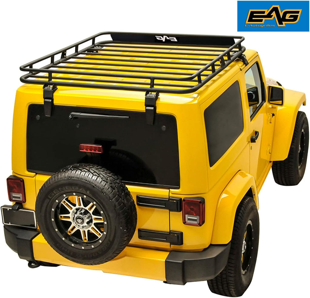 2/4 Door Roof Rack Cargo Basket with Wind Deflector 2 PCS B593