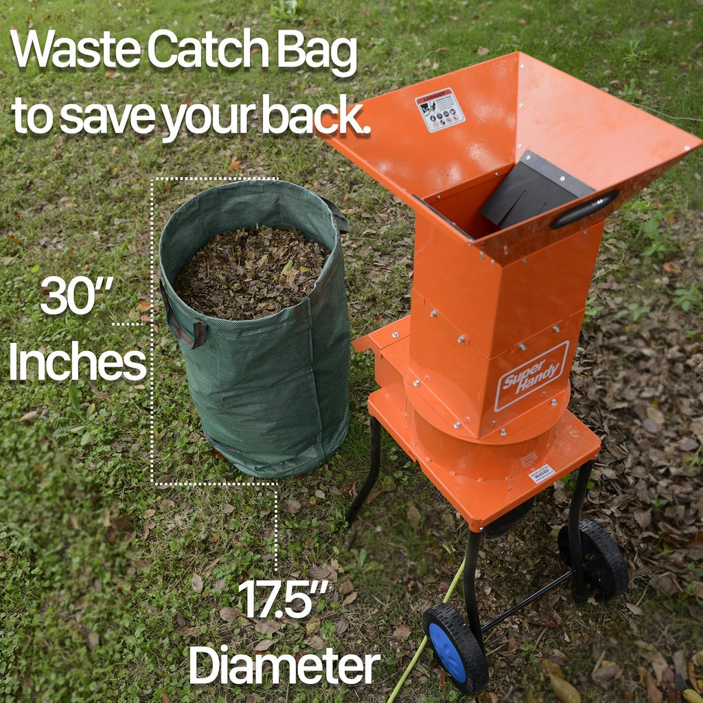Leaf Mulcher Shredder 11Inch Blade Extension Cord Reel 12AWG x 65 Foot Q188