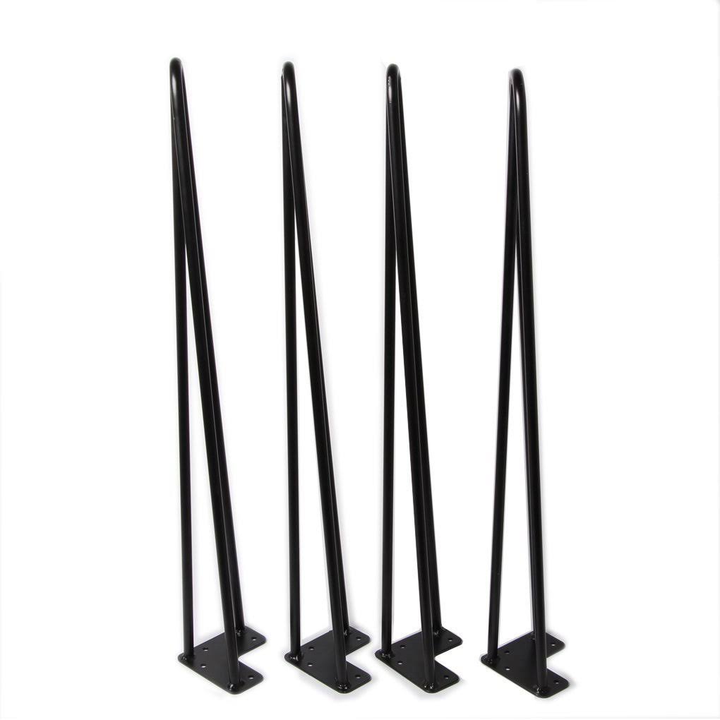 Satin Black Hairpin Coffee Table Legs Set of 4 S47236