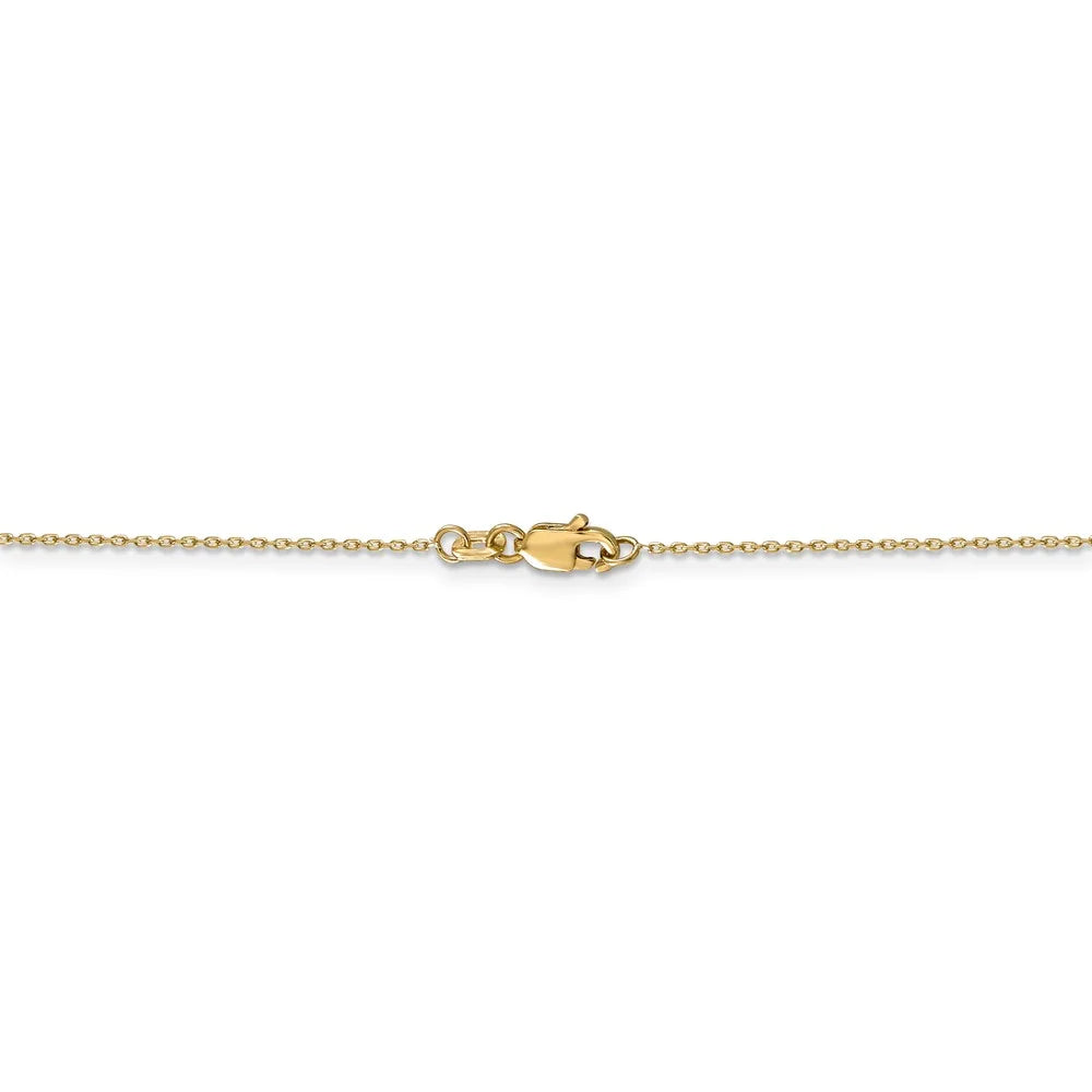 14k Yellow Gold Diamond Accent Initial Necklace - 24 Inch E3735