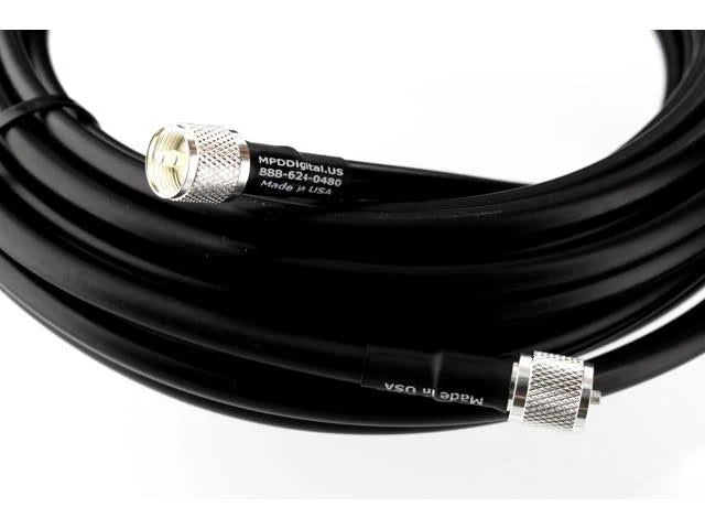 60 ft RG213 Coax Antenna RF Cable with Silver Teflon UHF Connectors K51383