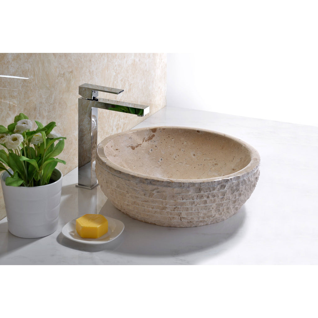 Classic Cream Marble Vessel Sink A723