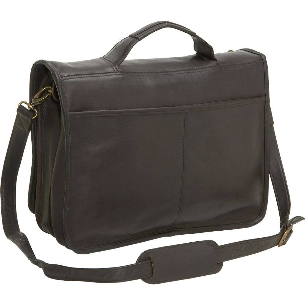 Leather Expandable Messenger R243