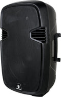 PR-C15 Portable 15-inch 600 Watt 2-Way Powered PA Speaker with Bluetooth, Black M8895