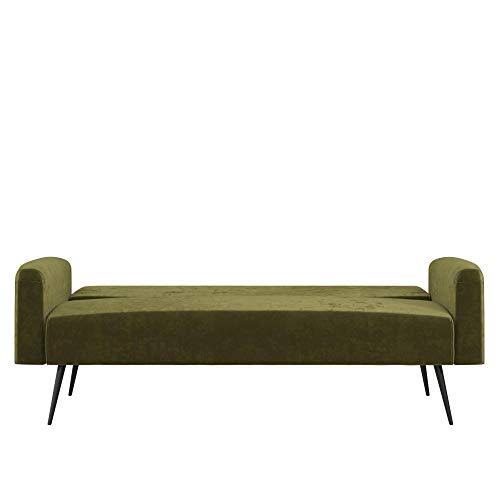Ivory Velvet Convertible Sofa Bed Futon O5166