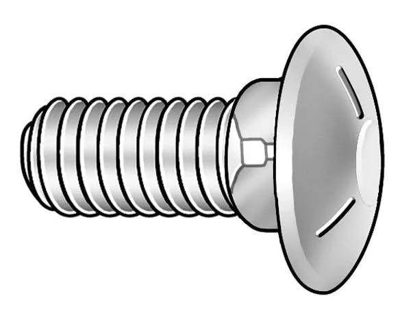 Carriage Bolt, Low Carbon Steel, Pk800 S32534