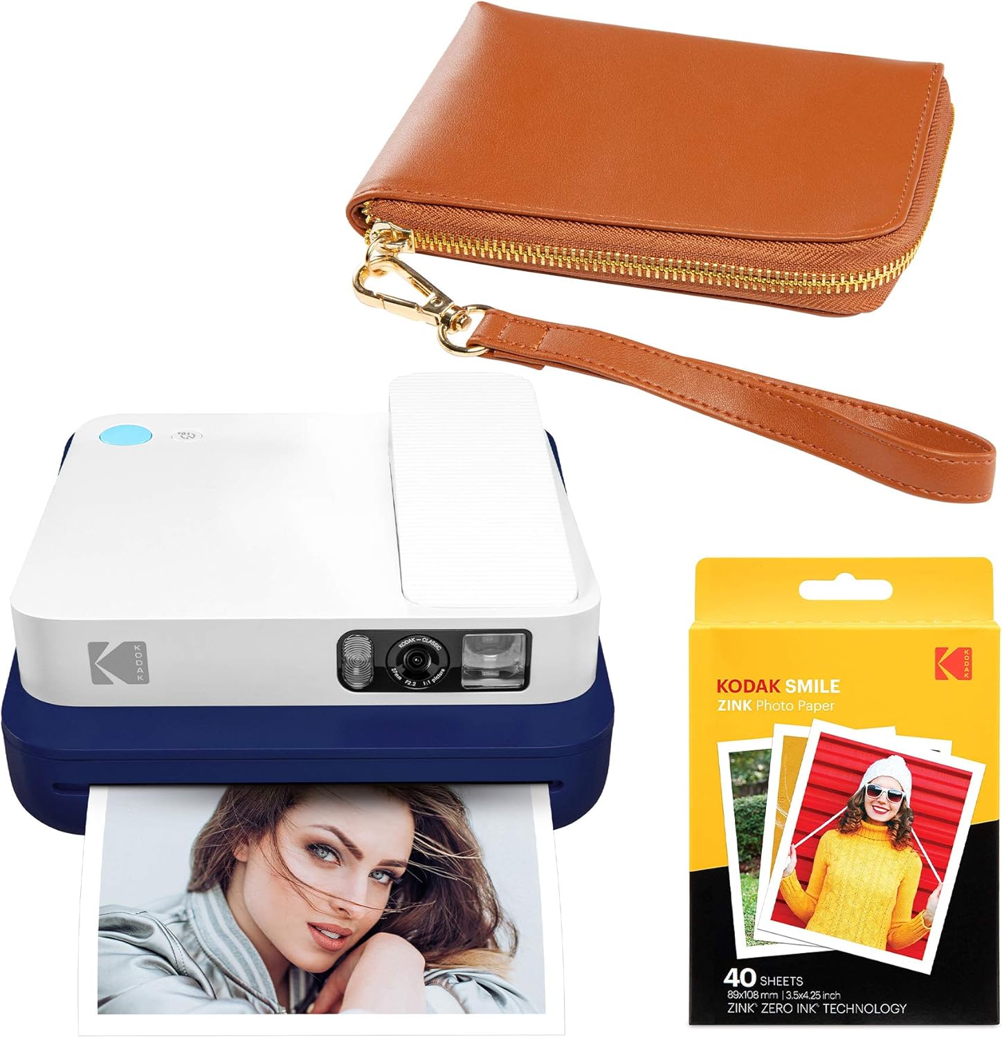 Black Digital Instant Camera with Bluetooth I695689