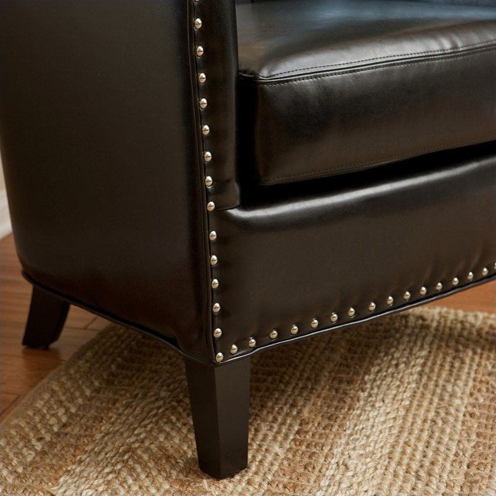 Black Leather Club Chair J536