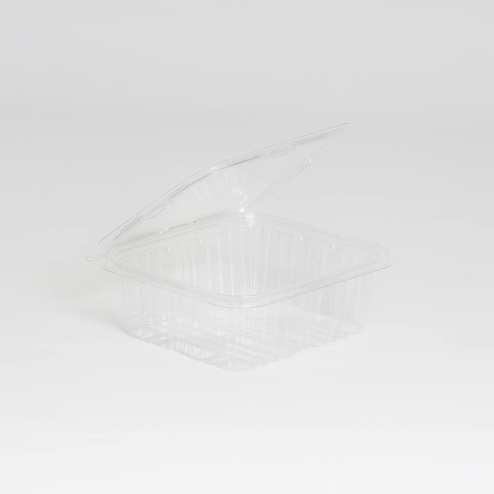 64 oz Clear Polyethylene Square Food Container, 150/Case E447370