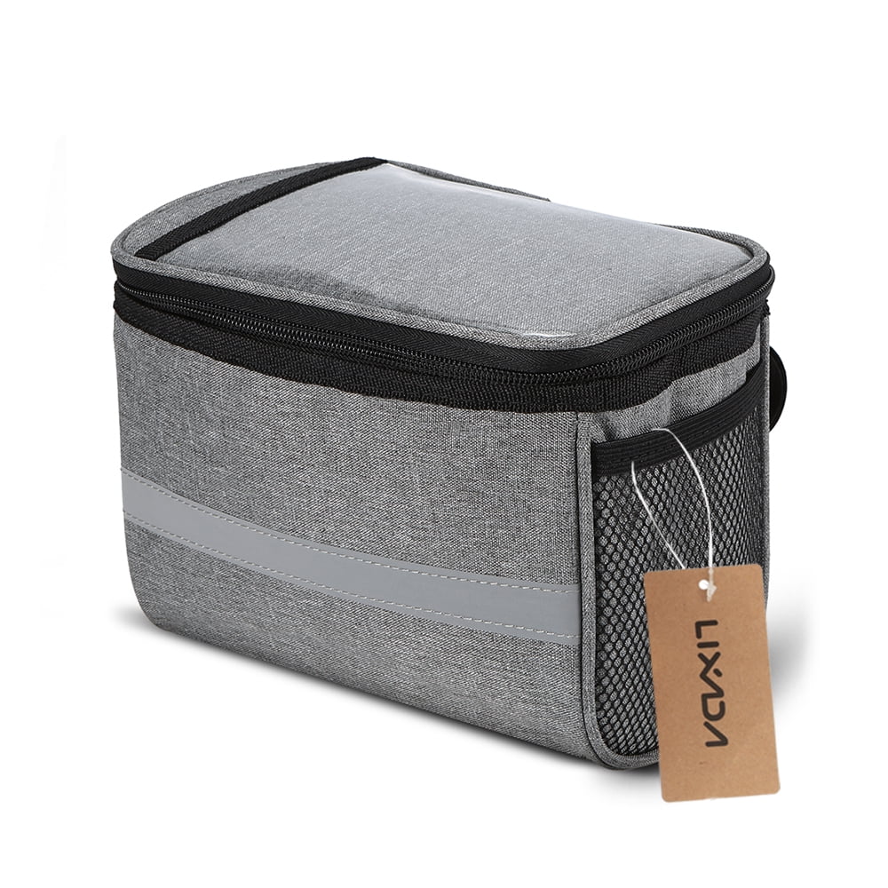 Grey Polyester Insulated Bike Handlebar Bag R76273