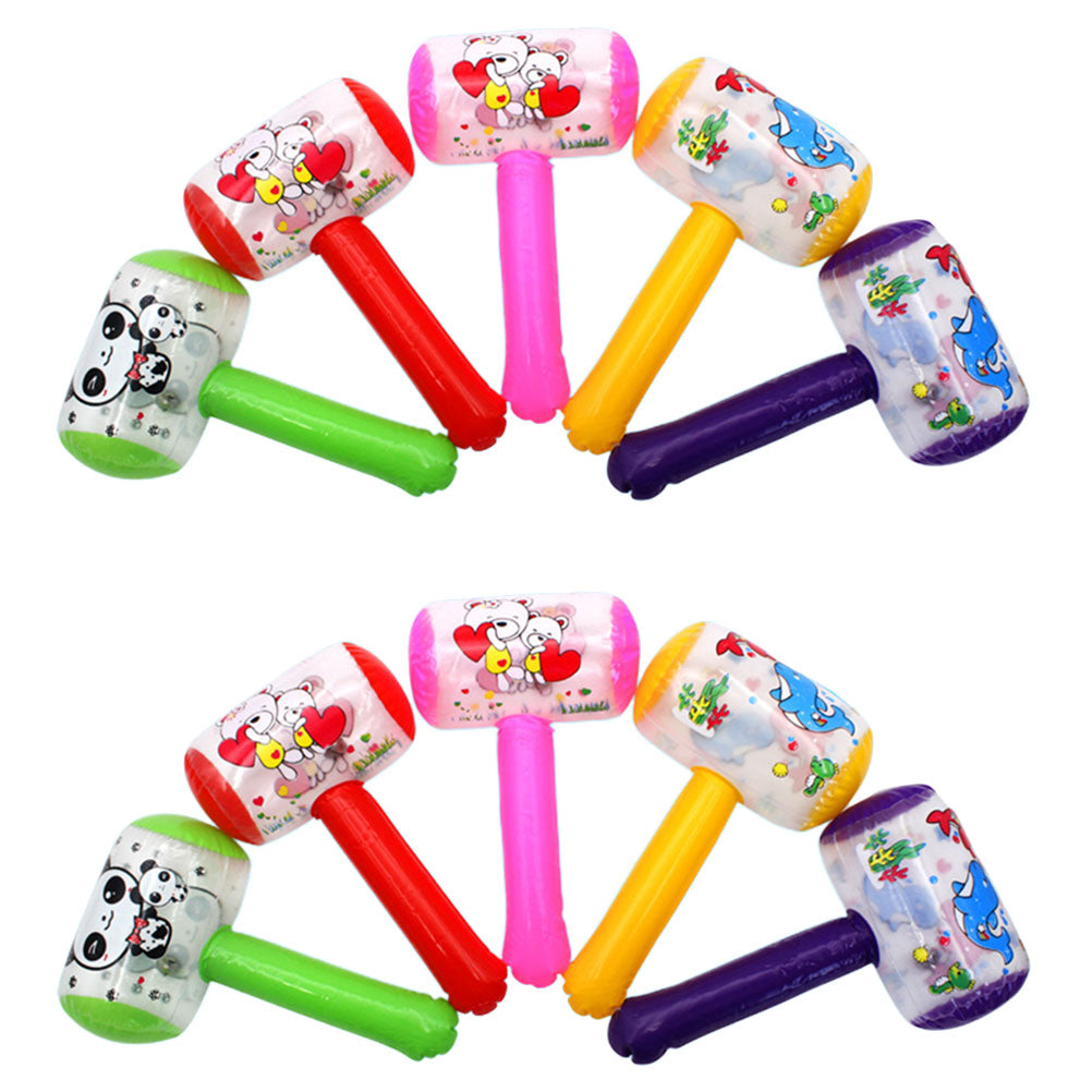 8 Pcs Ringing Toy Hammer with Bell Inflatable Halloween Prop Z1851