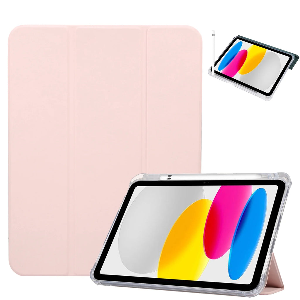 Pink Magnetic Shockproof Trifold Stand Case for iPad 10th Generation 10.9-inch C1110
