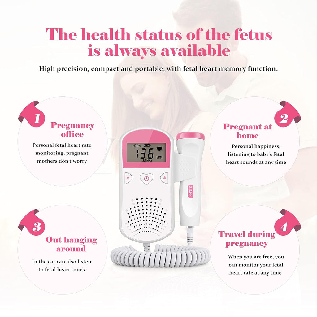 Fetal Heartbeat Monitor Doppler, Pack of 2 G521630