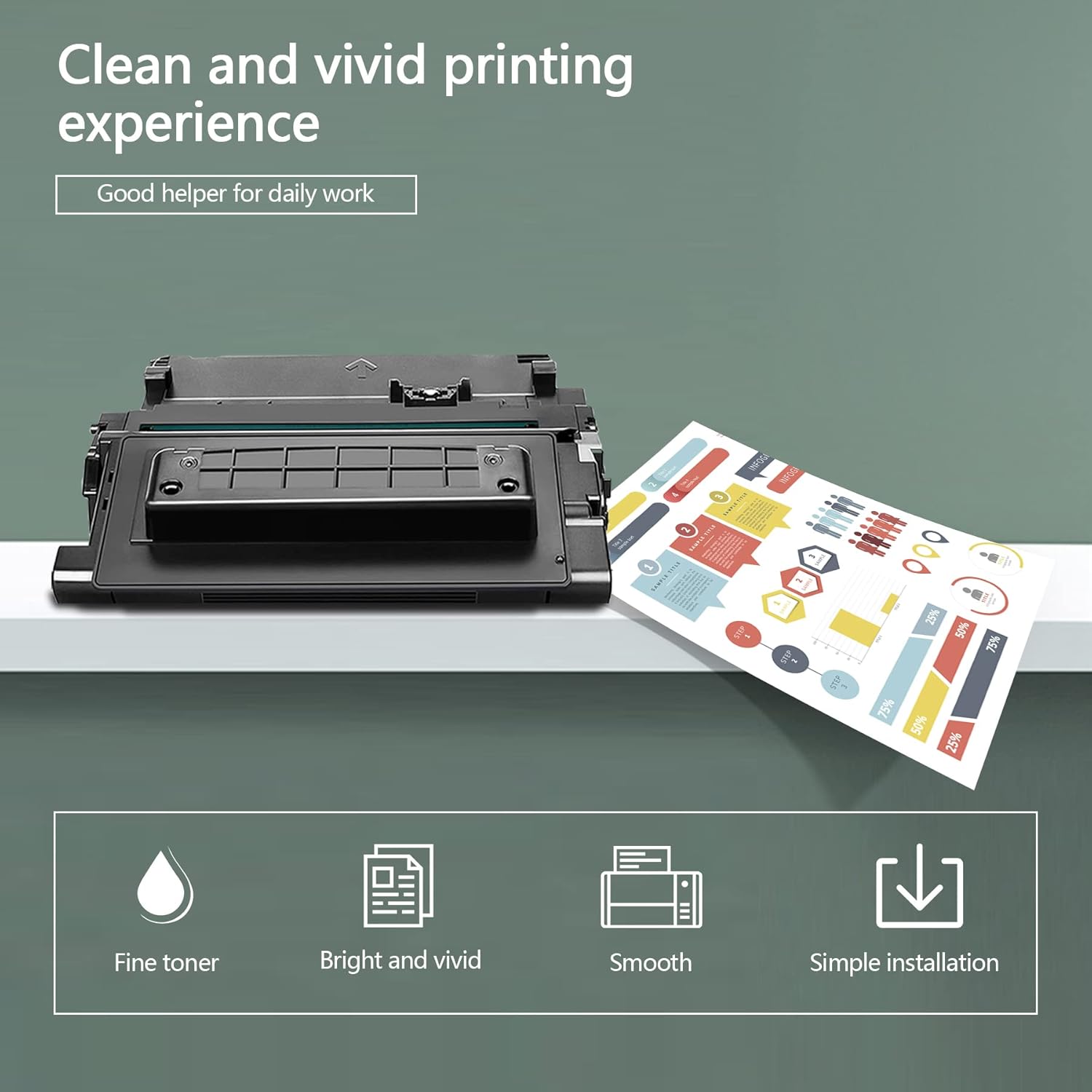 90A CE390A Black Toner Cartridge P541306