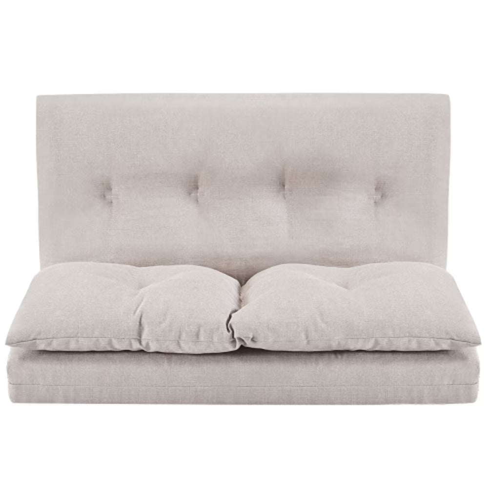 Beige Fabric Folding Chaise Lounge Sofa W169
