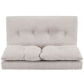 Beige Fabric Folding Chaise Lounge Sofa W169