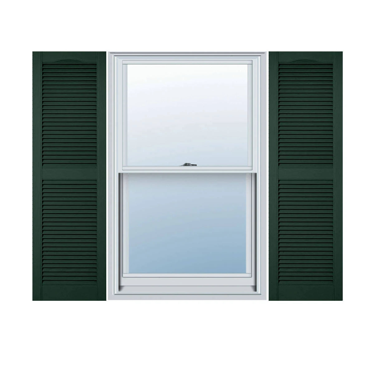 Midnight Green Vinyl Louver Shutters M22795