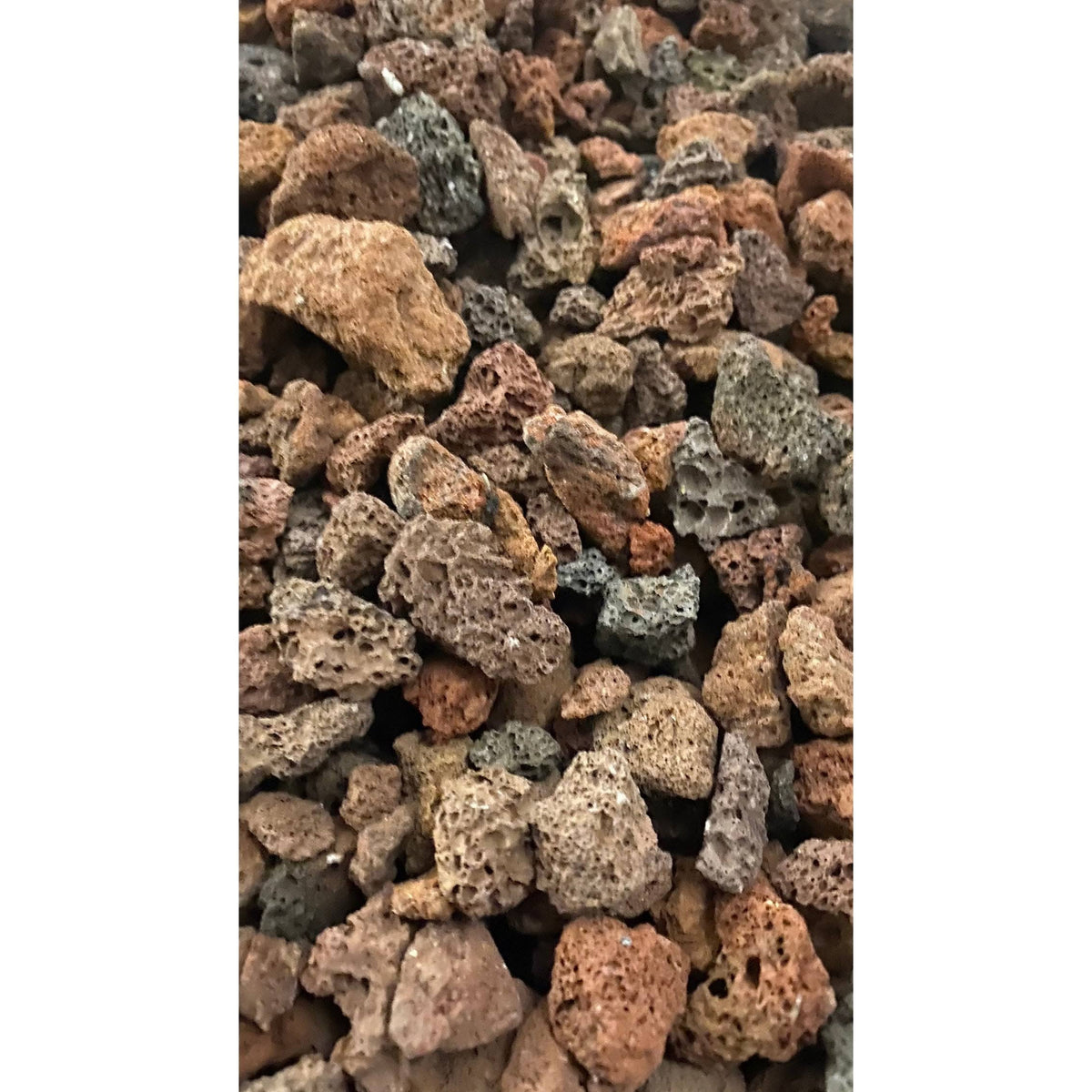 Red Volcanic Lava Rock Fire Pit 9 lbs 3/8 inch R5047