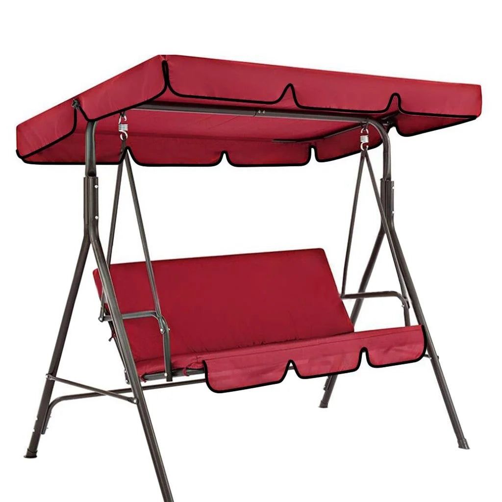 Outdoor Garden Swing Cover Canopy Replacement Shade Cloth 190x132x15cm P744071