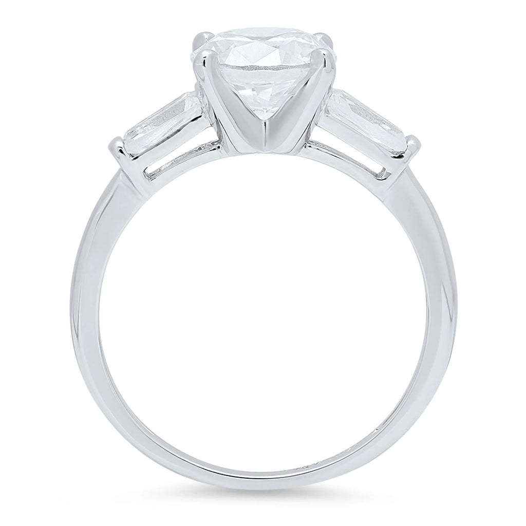 18K White Gold Three-Stone Engagement Ring M869580