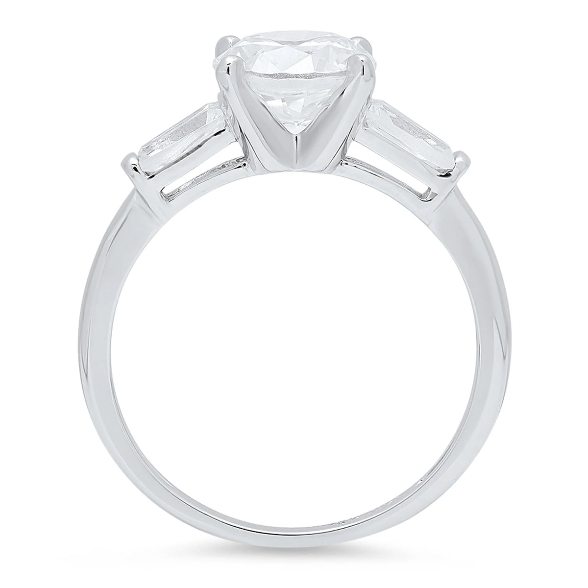 18K White Gold Three-Stone Engagement Ring M869580