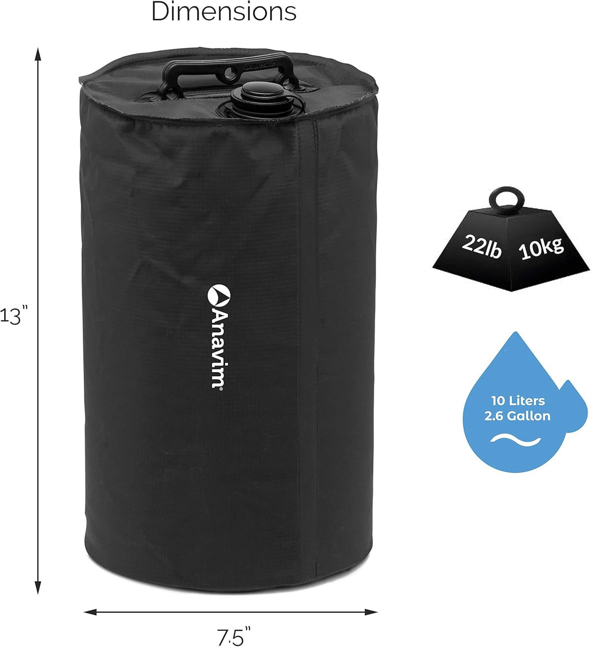 4pcs-Pack Black Canopy Water Weights Bag Q42161