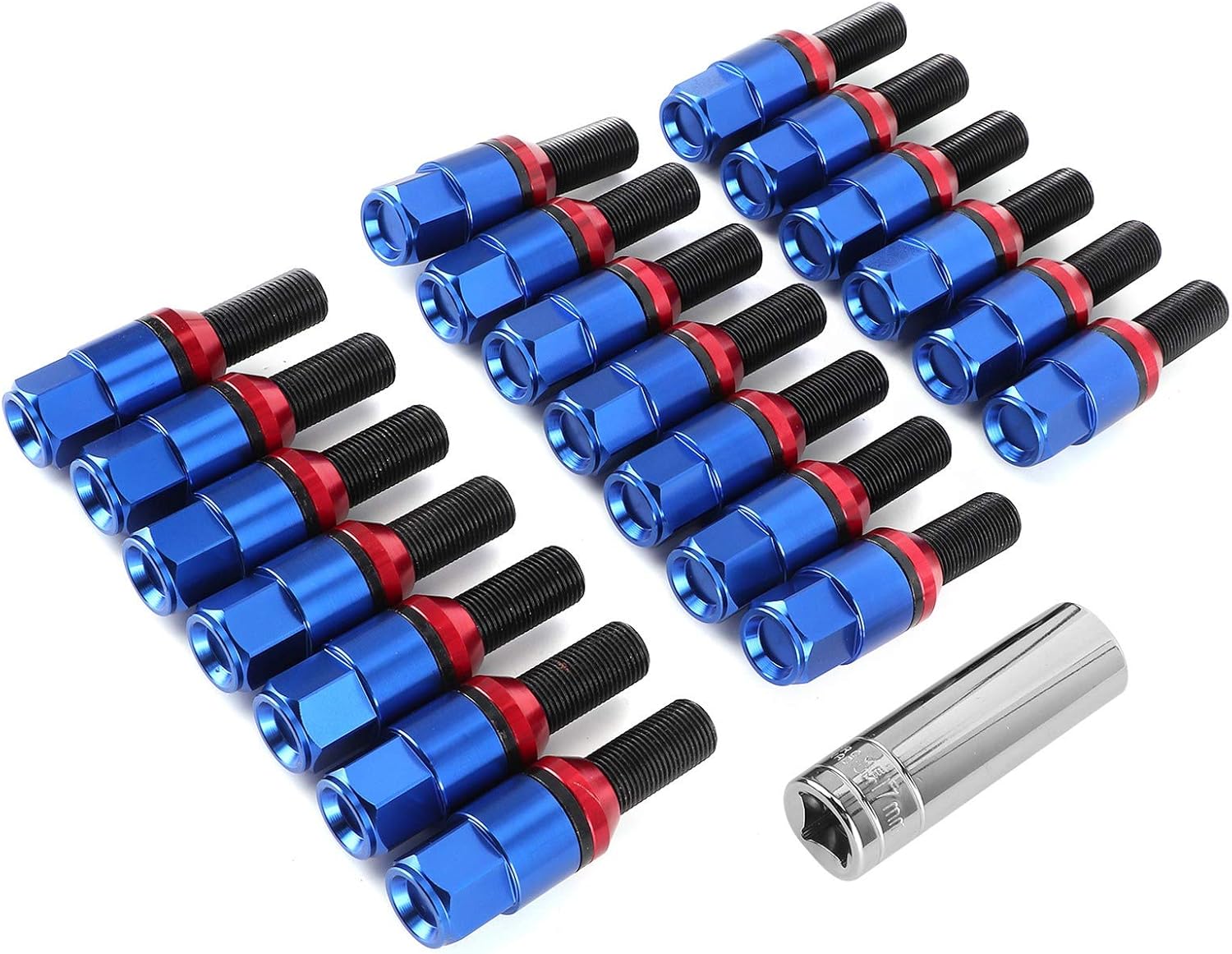 M14x1.25 Blue Tuner Style Wheel Lug Bolts Z520790