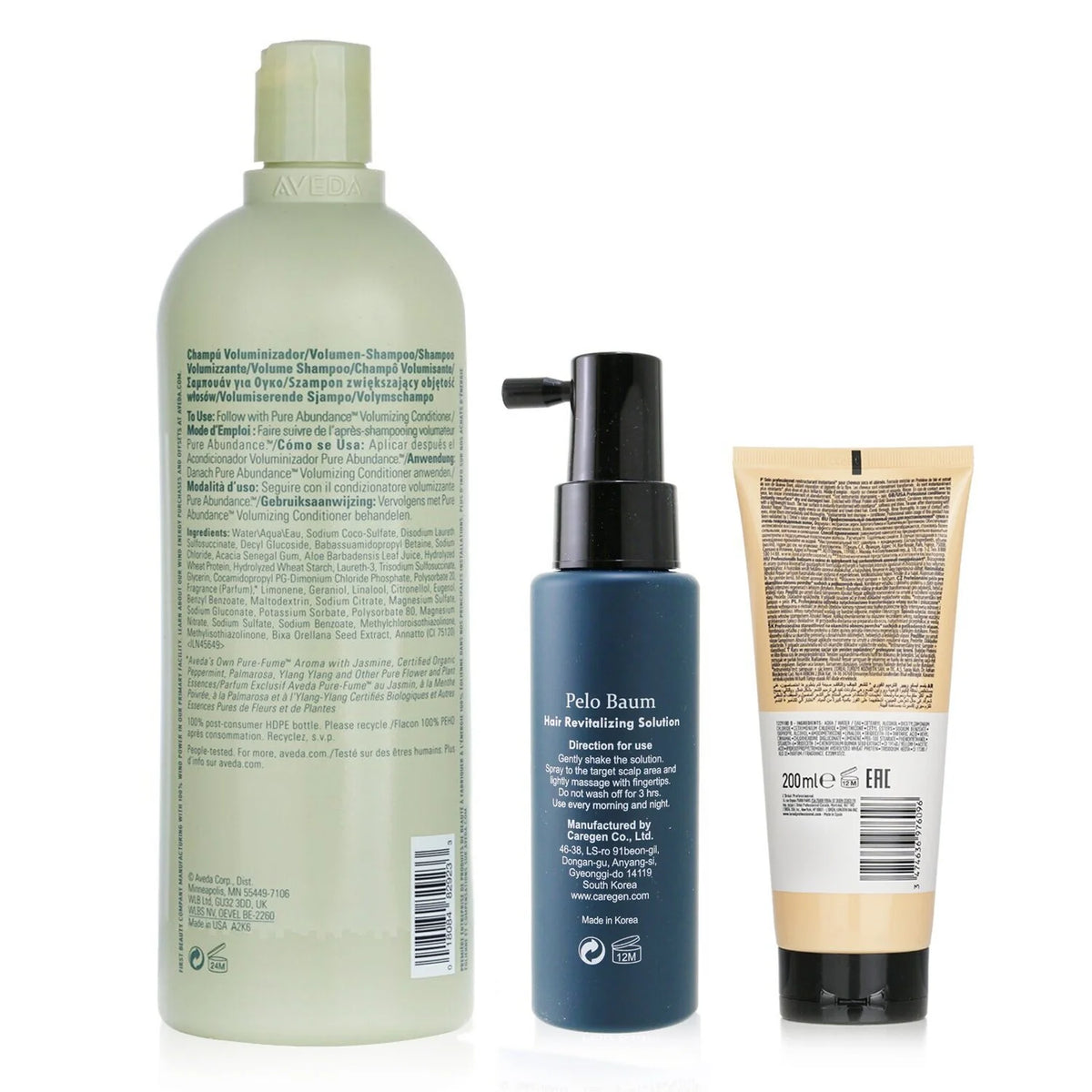 Hair Revitalizing Solution 60ml + Volumizing Shampoo 1000ml + Resurfacing Conditioner 200ml 3pcs O5195
