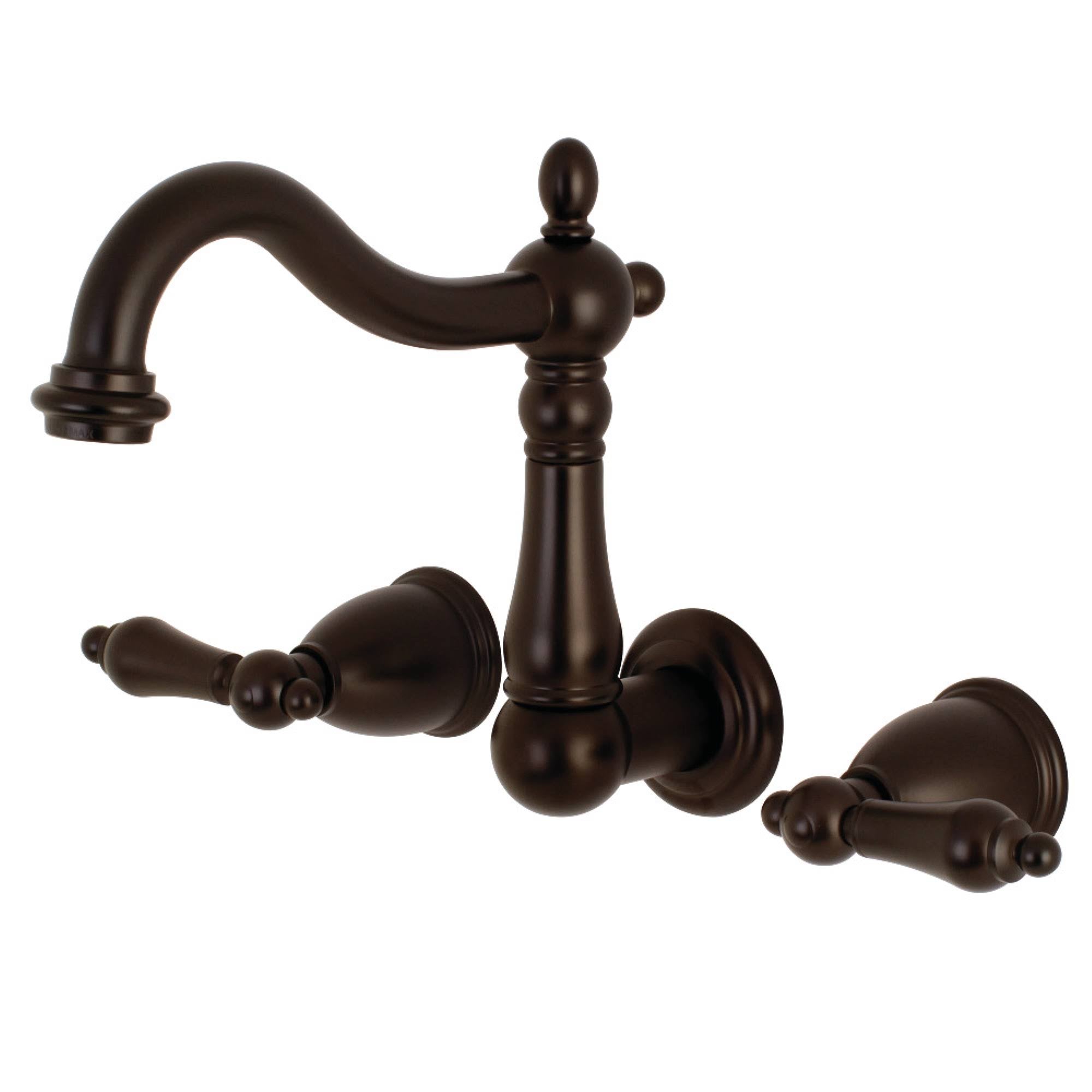 Oil Rubbed Bronze Wall Mount Bathroom Faucet F636