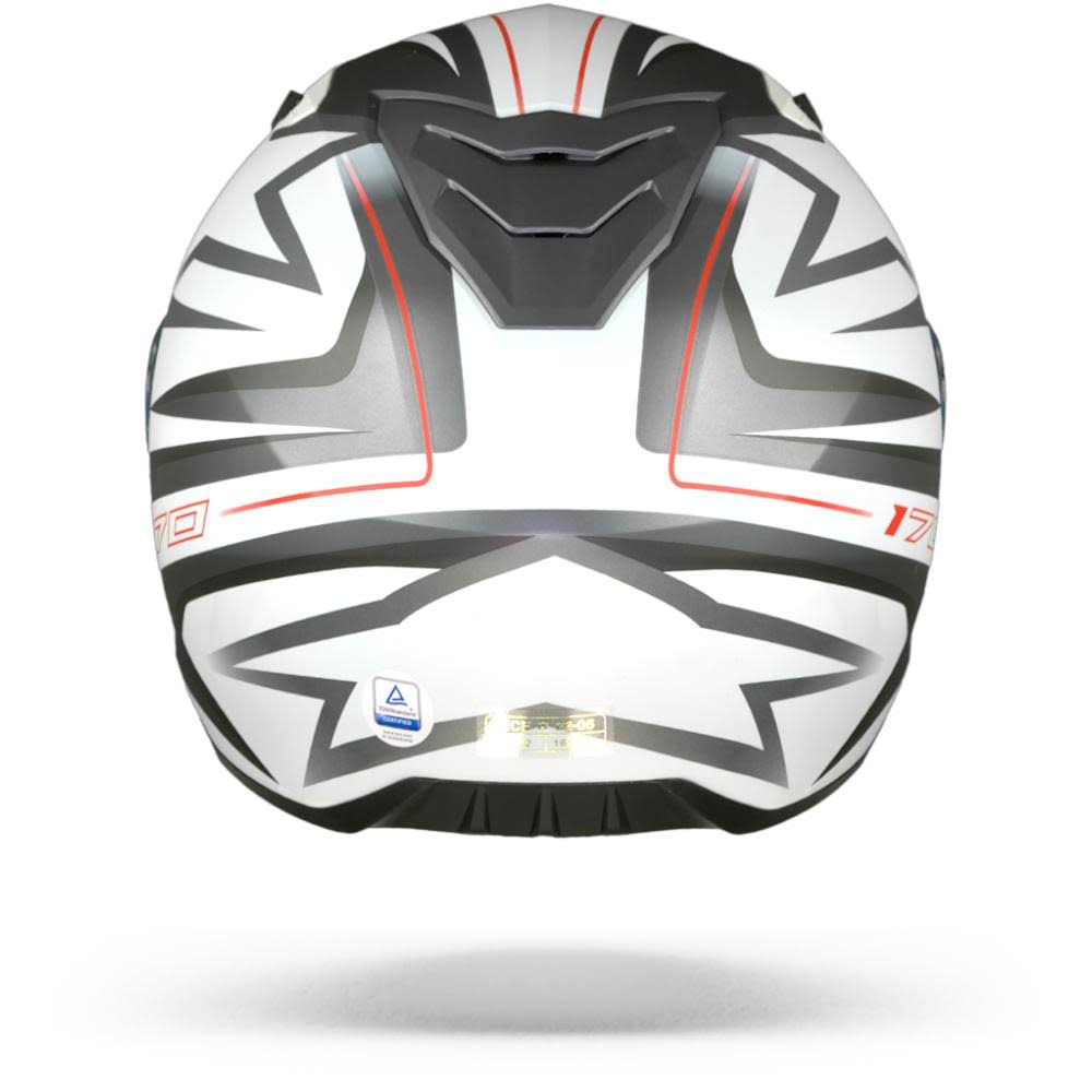 White S Motorcycle Helmet T4035