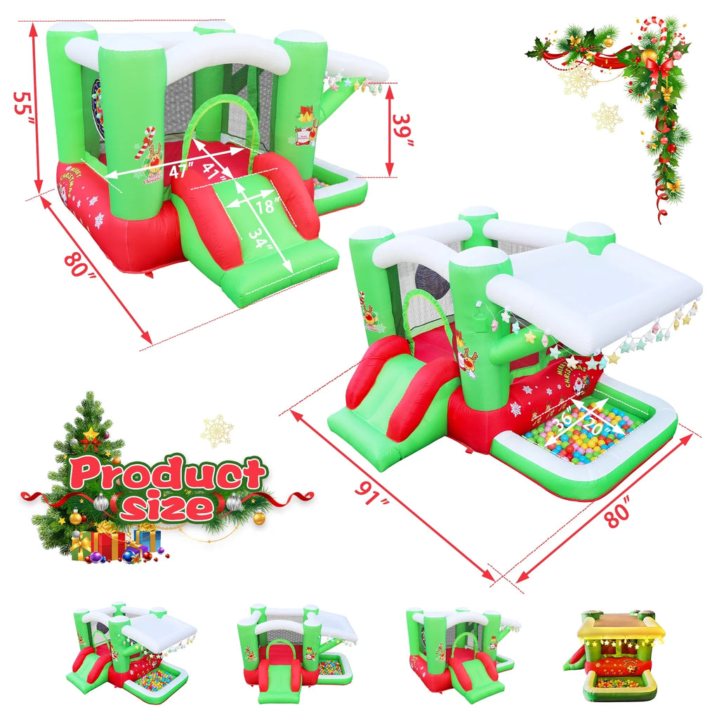 Christmas Jump 'n Bounce House with Blower R789940