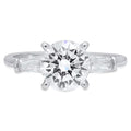18K White Gold Three-Stone Engagement Ring M869580